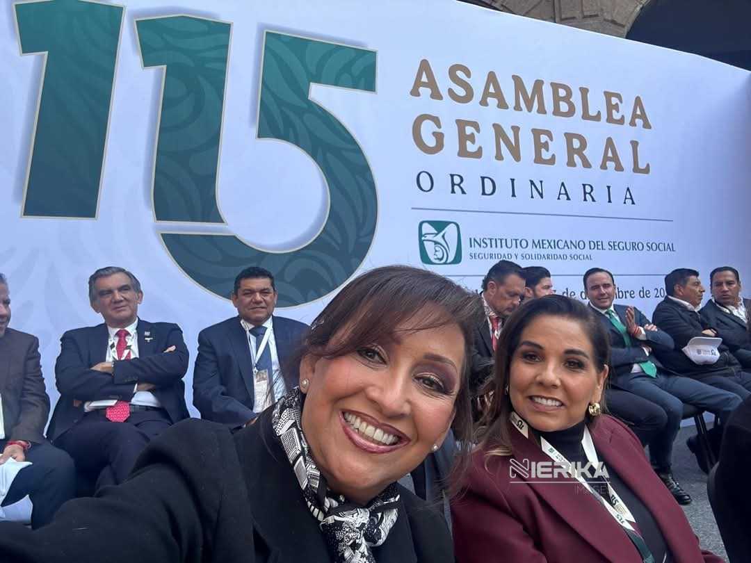 ASISTE GOBERNADORA A LA ASAMBLEA GENERAL ORDINARIA DEL IMSS EN LA CIUDAD DE MÉXICO
