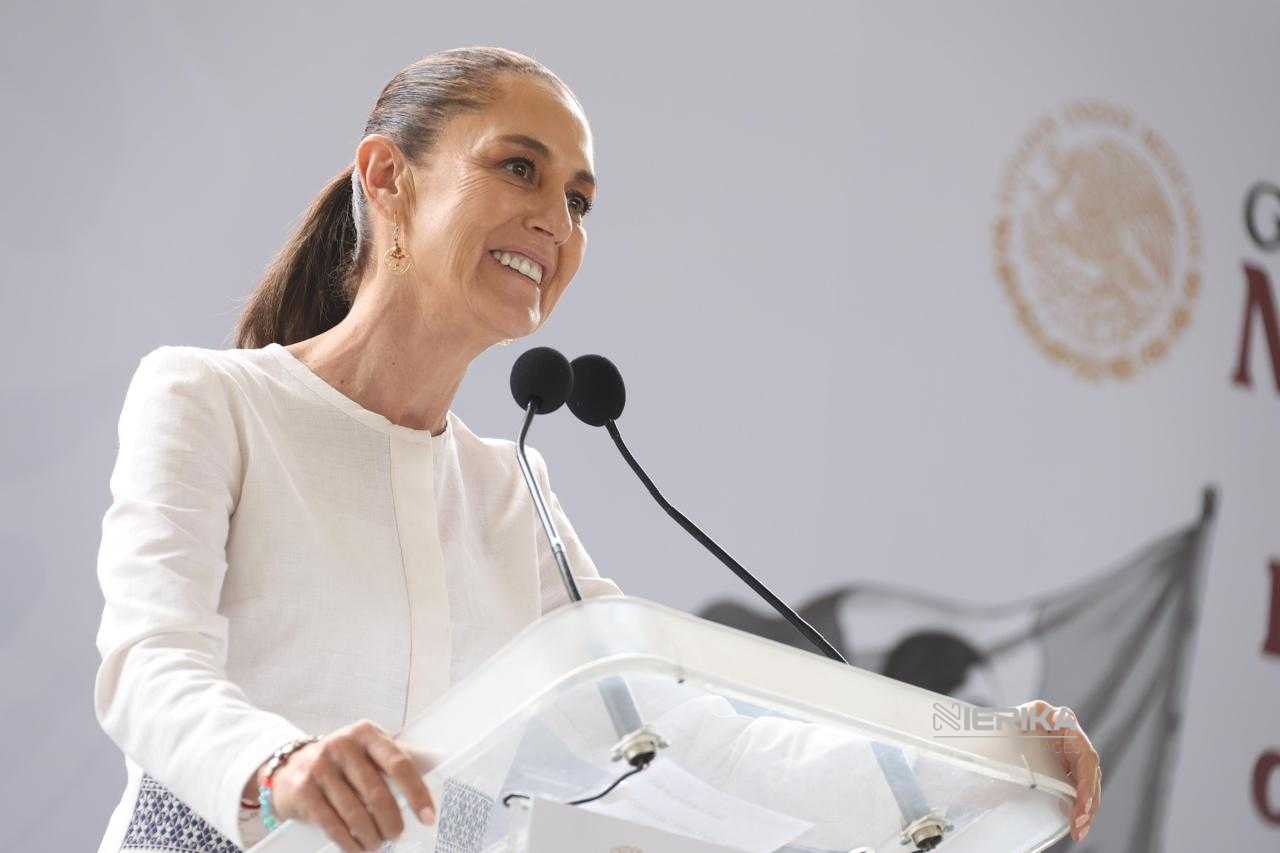 “LORENA YA SE NOS ADELANTÓ; TIENEN UNA GRAN GOBERNADORA, PORQUE YA LLEVÓ AGUA A MUCHOS MUNICIPIOS”: CLAUDIA SHEINBAUM