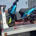 Policía de Chiautempan asegura motocicleta con reporte de robo