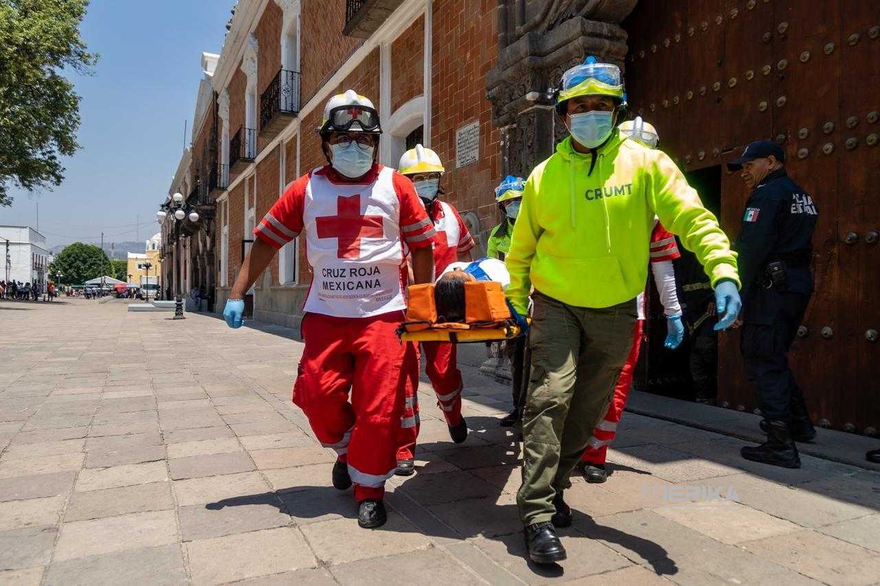 TLAXCALA PARTICIPA EN PRIMER SIMULACRO NACIONAL 2025