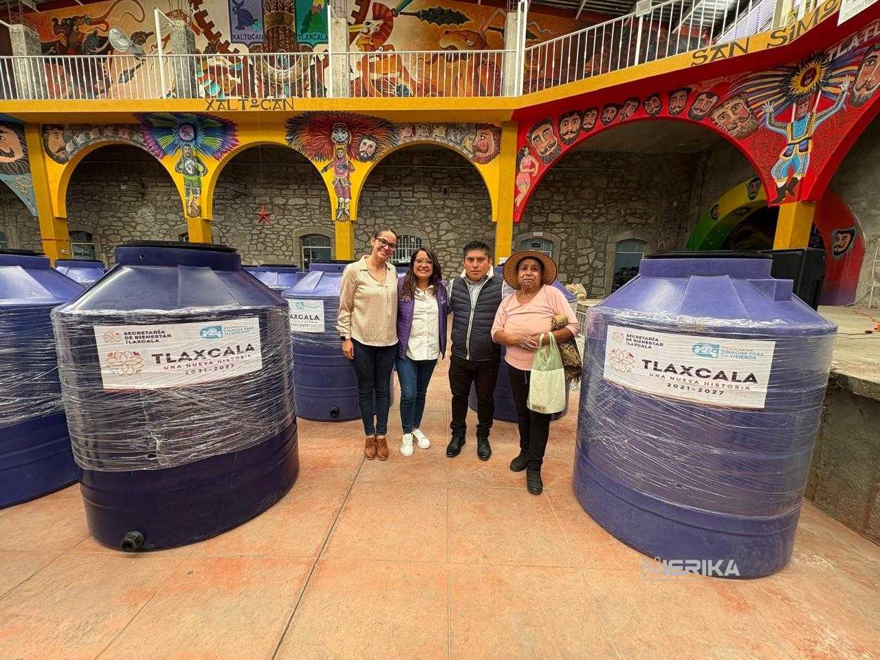 ENTREGA SECRETARÍA DE BIENESTAR 140 TINACOS A FAMILIAS DE TEPEYANCO Y XALTOCAN