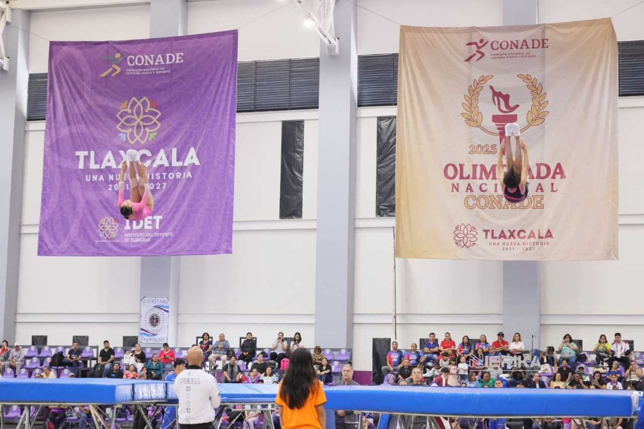 SUPERA TLAXCALA EXPECTATIVAS EN GIMNASIA DE TRAMPOLÍN DE OLIMPIADA NACIONAL