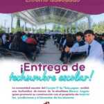 Entrega de techumbre en el CECYTE 17 en Tlalcuapan
