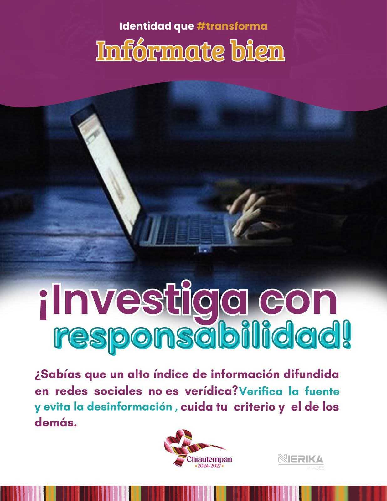 Verifica tus fuentes de la información que compartes