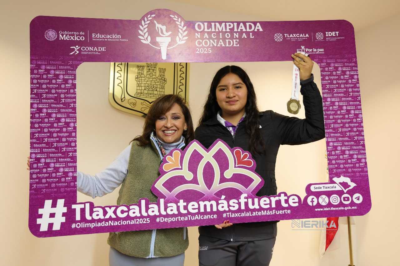 RECONOCE GOBERNADORA A NATALIA PADILLA POR SU MEDALLA DE ORO EN OLIMPIADA NACIONAL