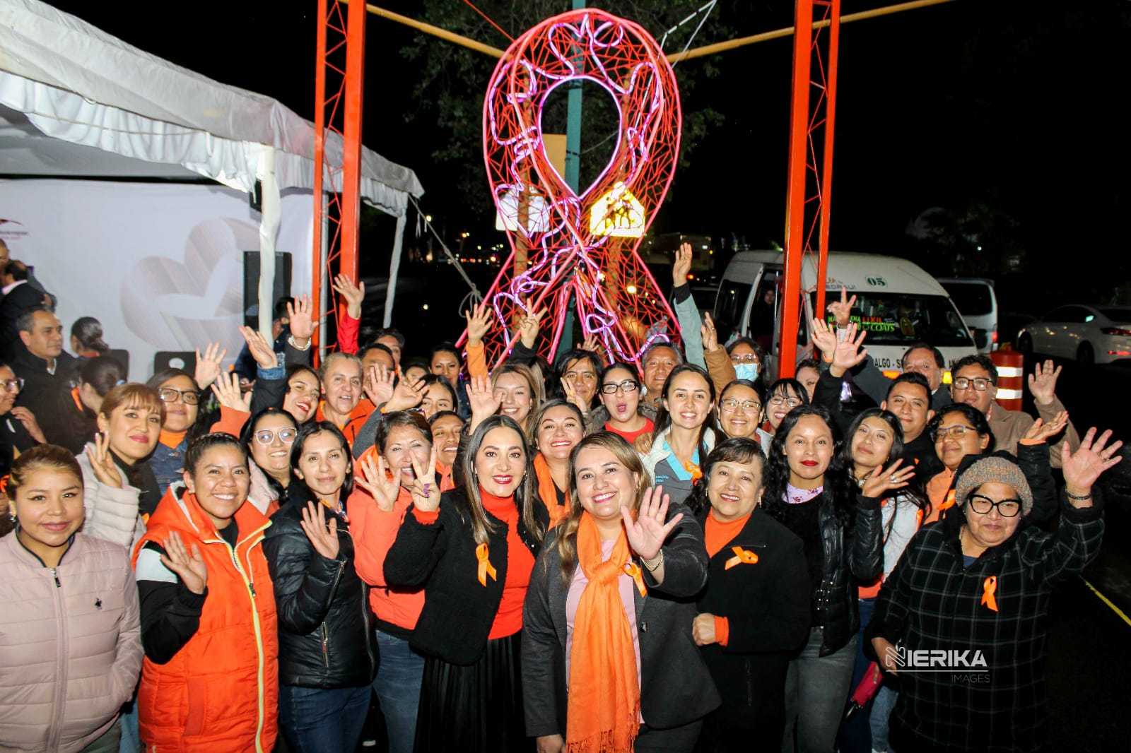 Crean sendero seguro en zona escolar de Chiautempan