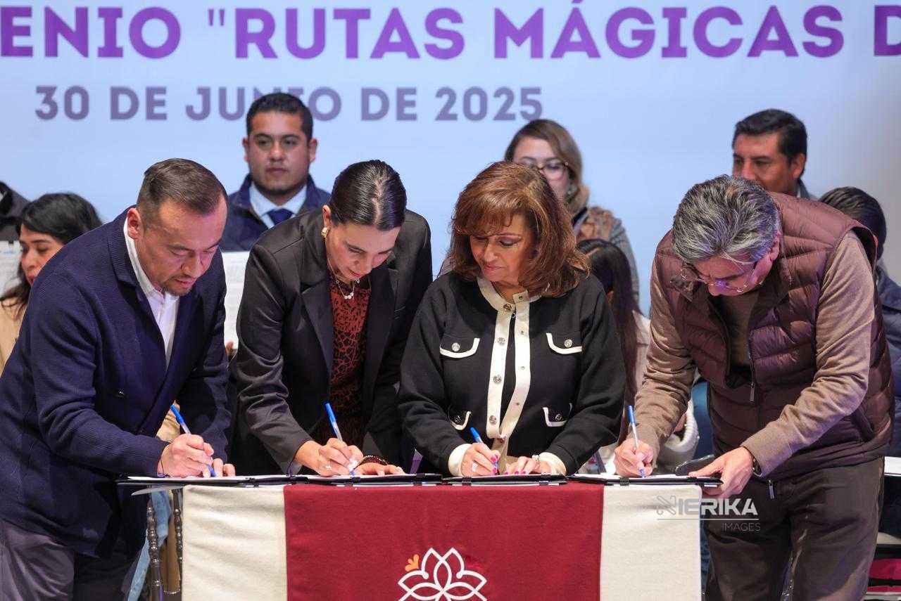 GOBERNADORA LORENA CUÉLLAR ENCABEZA LA FIRMA DE CONVENIO DEL PROGRAMA RUTAS MÁGICAS DE COLOR, QUE ESTE AÑO SE DESARROLLARÁ EN 14 MUNICIPIOS