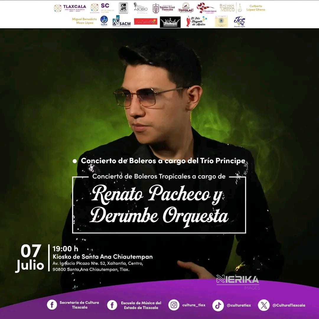 ¡Llega el Festival Internacional del Bolero a #Chiautempan! 🎤