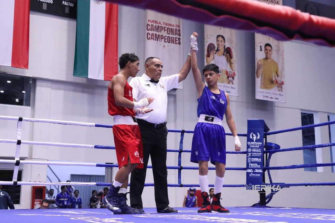 TLAXCALA INICIA CON FUERZA EN BOXEO Y AVANZA A CUARTOS DE FINAL EN LA OLIMPIADA CONADE 2025