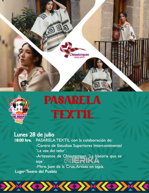 Pasarela textil en la Feria Nacional del Sarape 2025