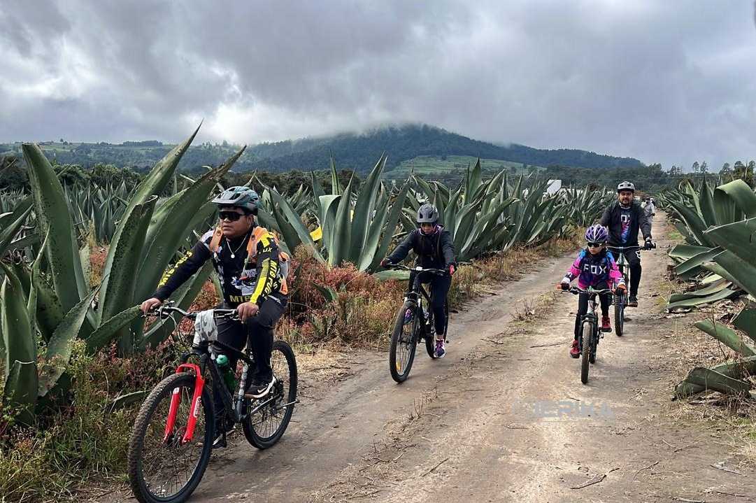 PARTICIPARON 100 CICLISTAS EN «BICITEANDO POR TLAXCALA» EN EL CIRCUITO DEL MAGUEY EN NANACAMILPA