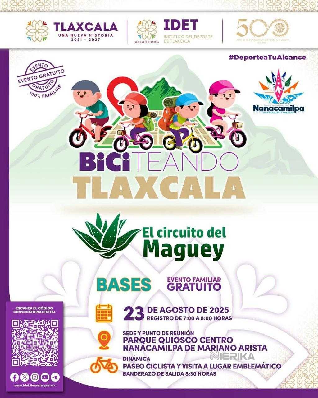 INVITA IDET A CICLISTAS A PARTICIPAR EN “EL CIRCUITO DEL MAGUEY” EN NANACAMILPA