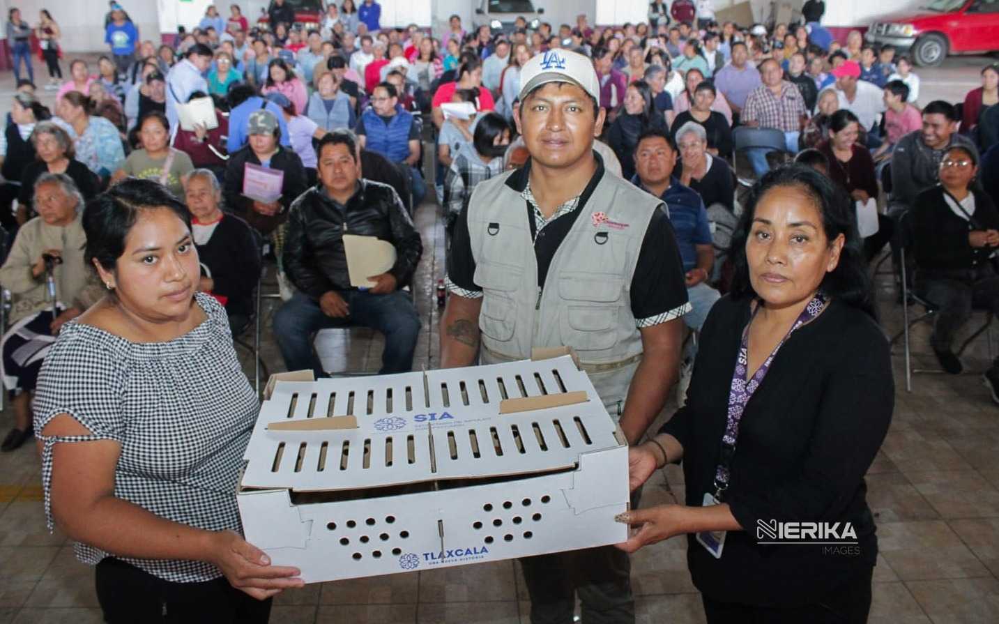 Gobierno de Blanca Angulo entrega más de 3700 aves de traspatio a familias chiautempenses