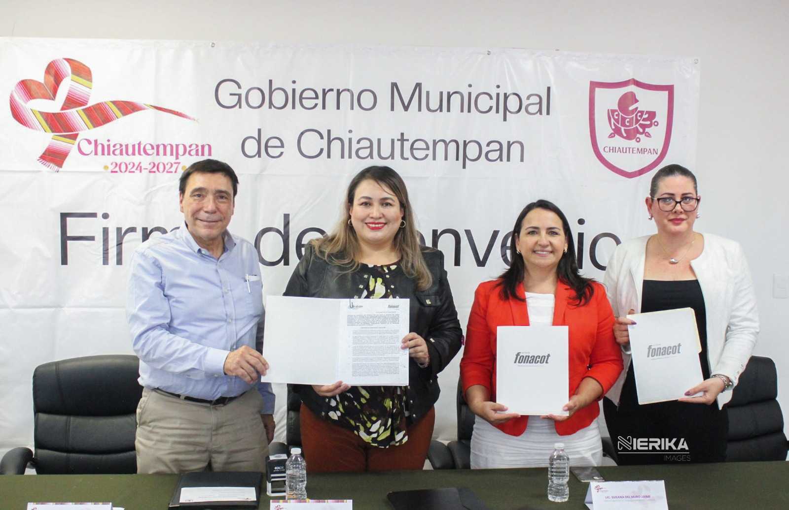 Ayuntamiento de Chiautempan firma convenio con Fonacot en beneficio de trabajadores