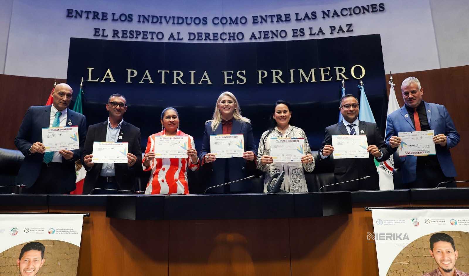 Firman legisladores de Iberoamérica, Latinoamérica y el Caribe el “Pacto Alimentación Primero”