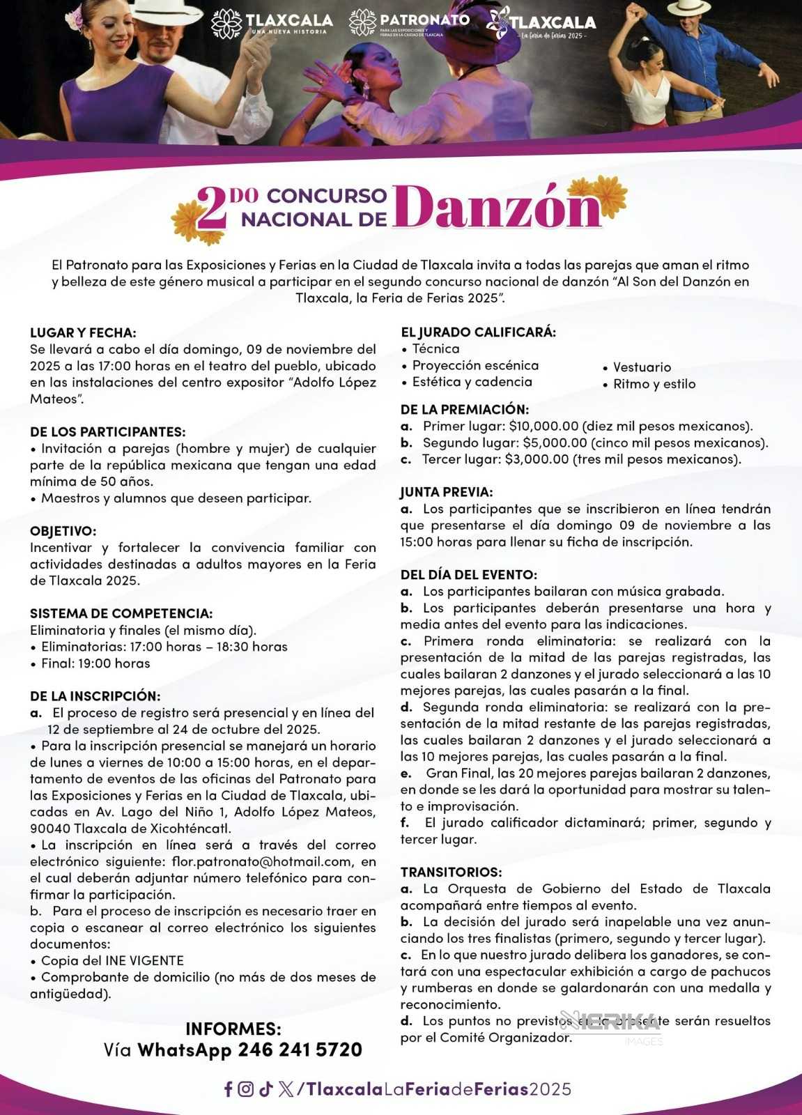 “LA FERIA DE FERIAS TLAXCALA 2025” INVITA A PARTICIPAR EN SUS CONCURSOS DE GATEO, DANZÓN Y CARRERA DE BOTARGAS