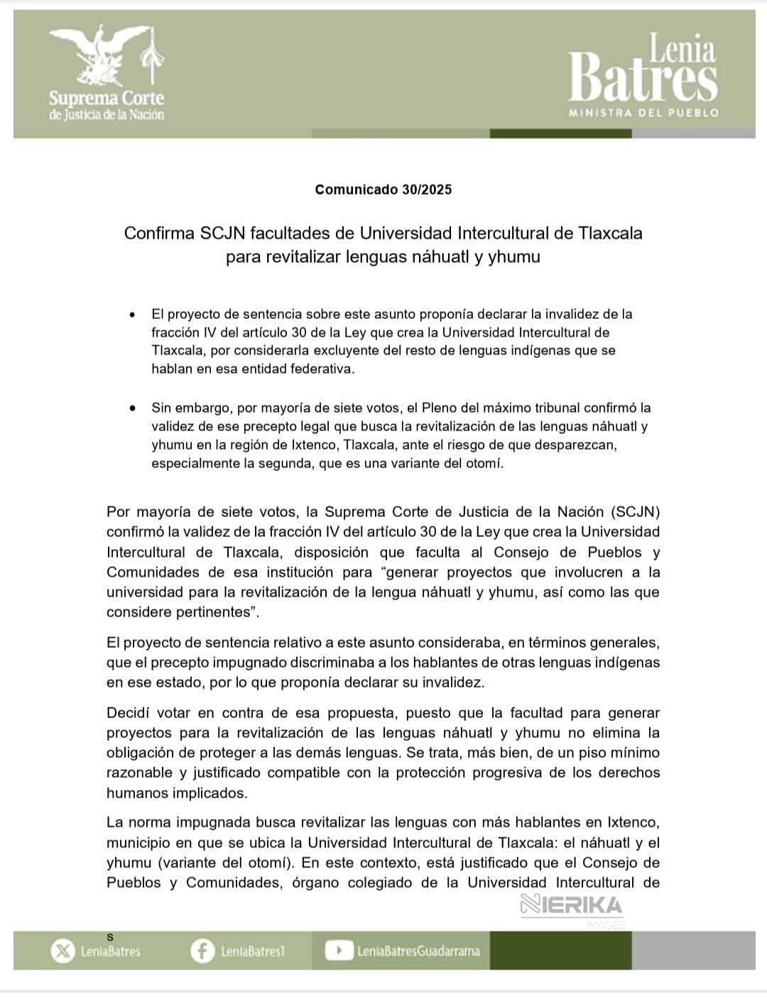 La SCJN confirma las facultades de la Universidad Intercultural de Tlaxcala