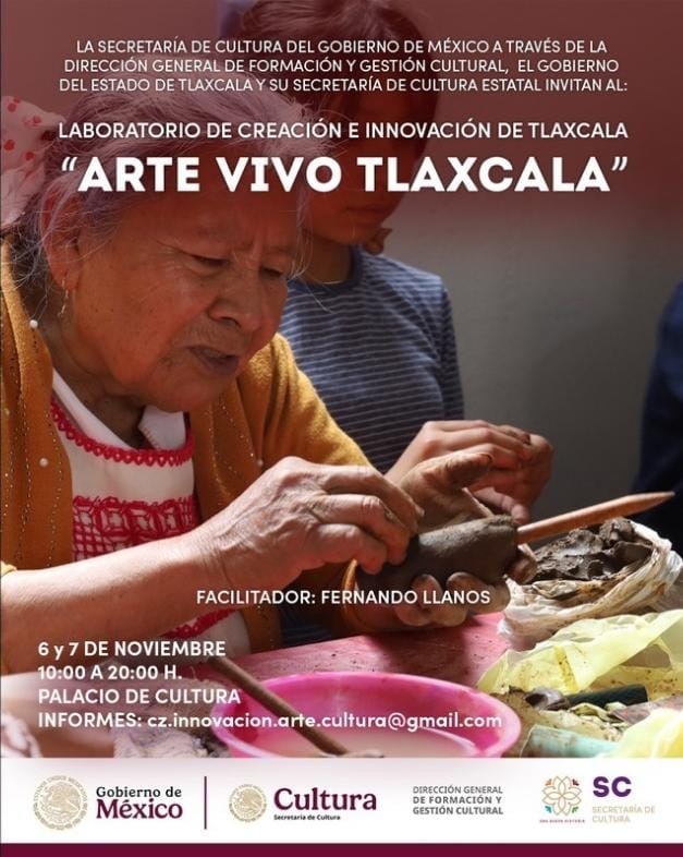 SECRETARÍA DE CULTURA INVITA A CREAR EN EL LABORATORIO “ARTE VIVO TLAXCALA”