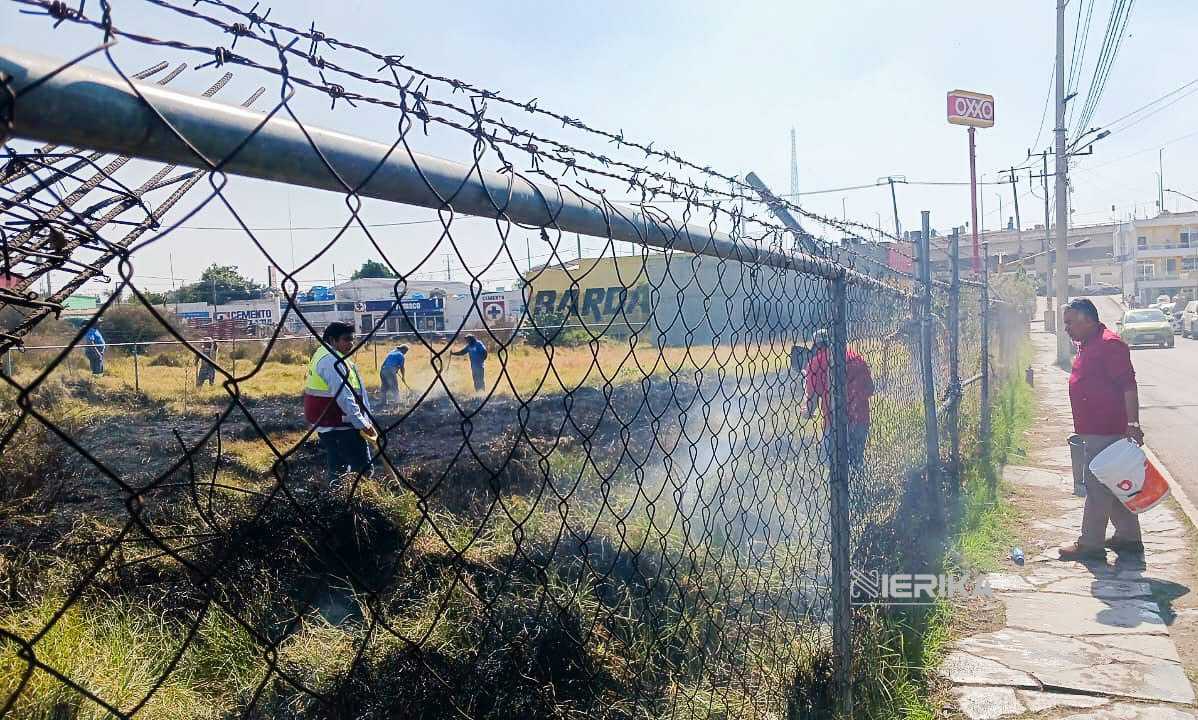 El equipo de Protección Civil y Ecología de Chiautempan atendió de manera oportuna un reporte de quema de pastizales