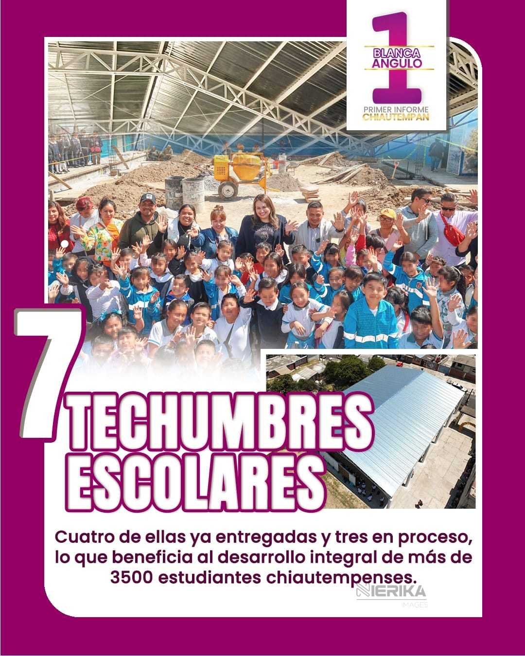 Techumbres escolares en Chiautempan
