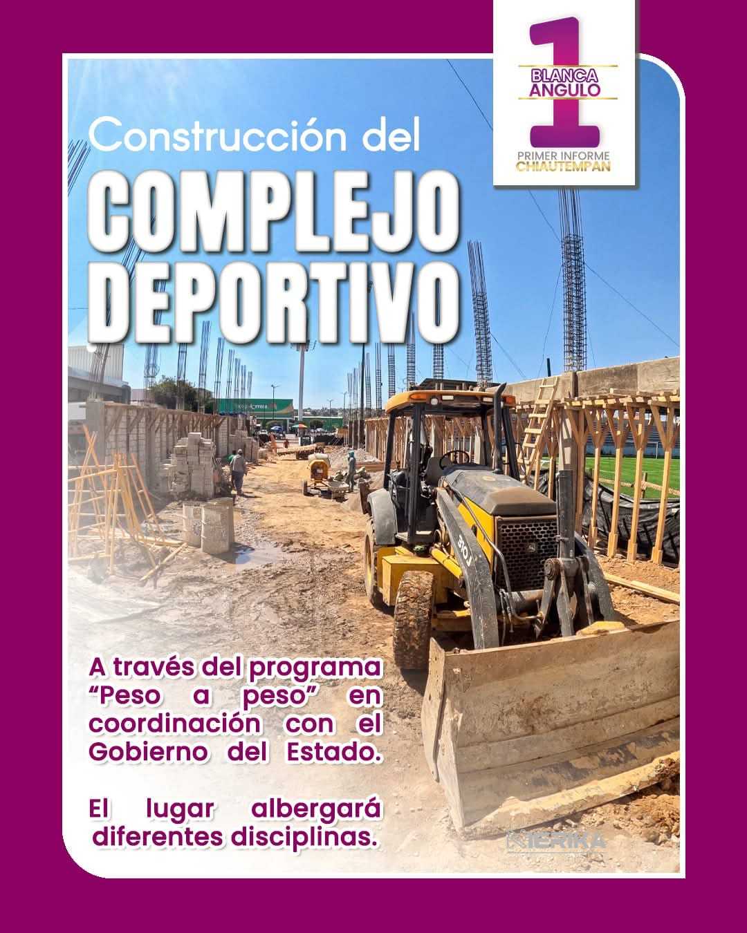 Construcción del Complejo Deportivo en Chiautempan