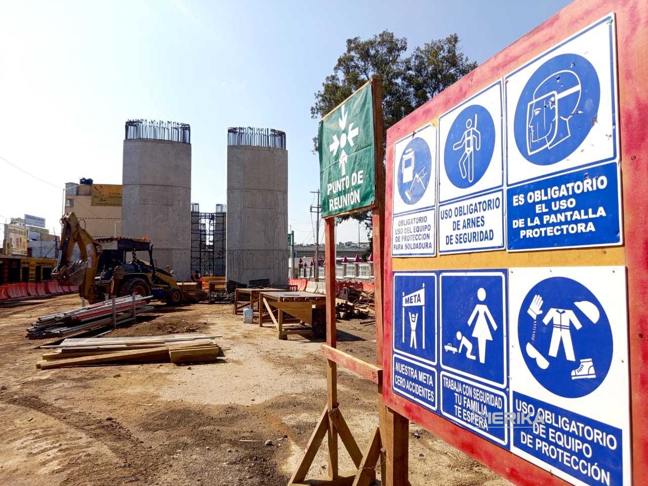 Construcción del viaducto de Chiautempan cumple protocolos de seguridad y piden respetar accesos