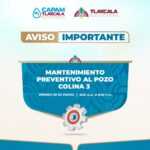 CAPAM DARÁ MANTENIMIENTO PREVENTIVO AL POZO COLINA 3 PARA GARANTIZAR UN MEJOR SERVICIO DE AGUA POTABLE EN LA CAPITAL