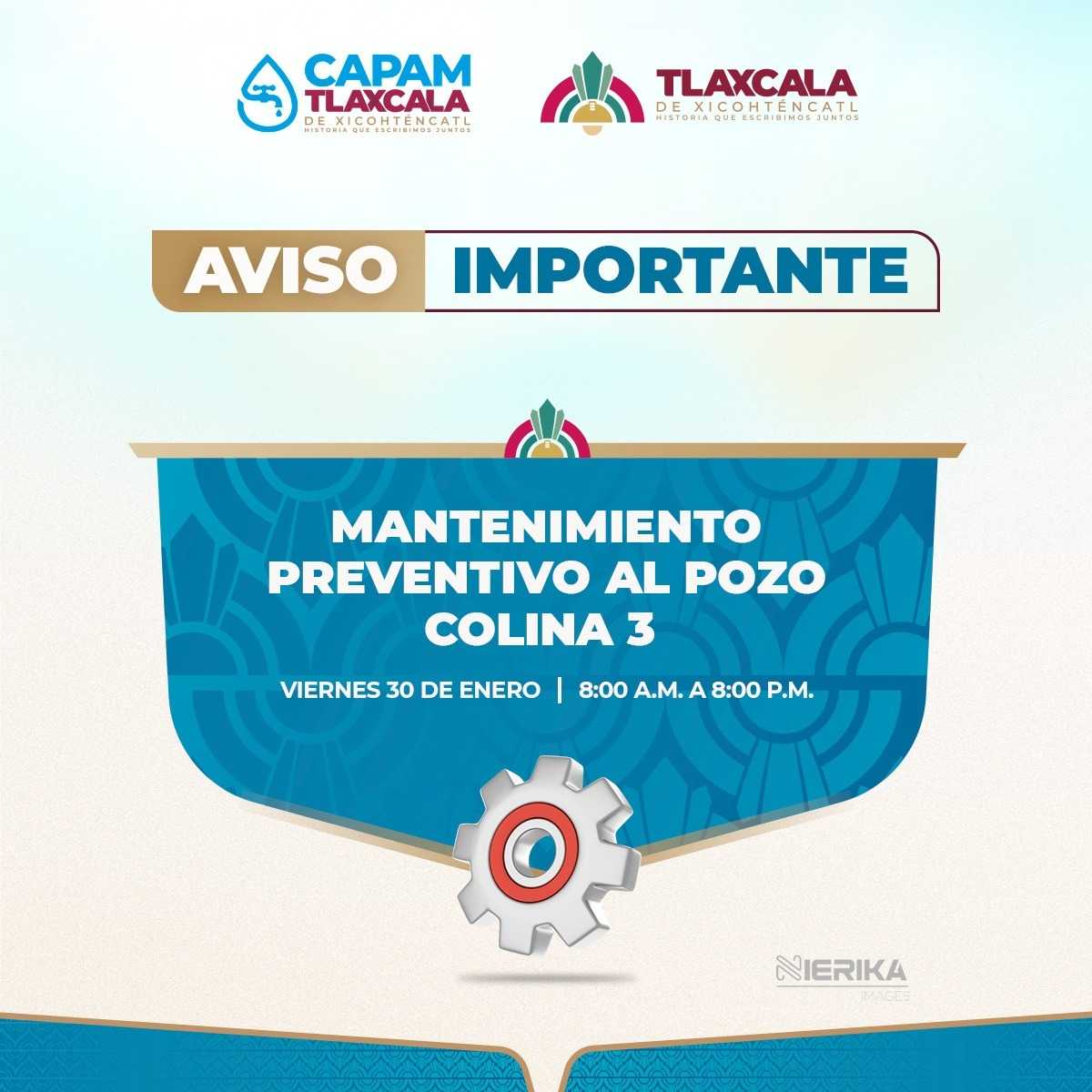 CAPAM DARÁ MANTENIMIENTO PREVENTIVO AL POZO COLINA 3 PARA GARANTIZAR UN MEJOR SERVICIO DE AGUA POTABLE EN LA CAPITAL