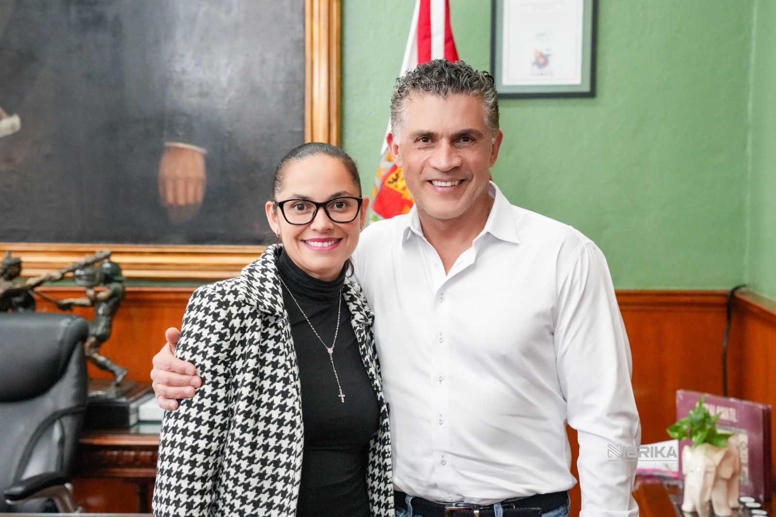 Alfonso Sánchez García se reúne con la secretaria del Bienestar en Tlaxcala