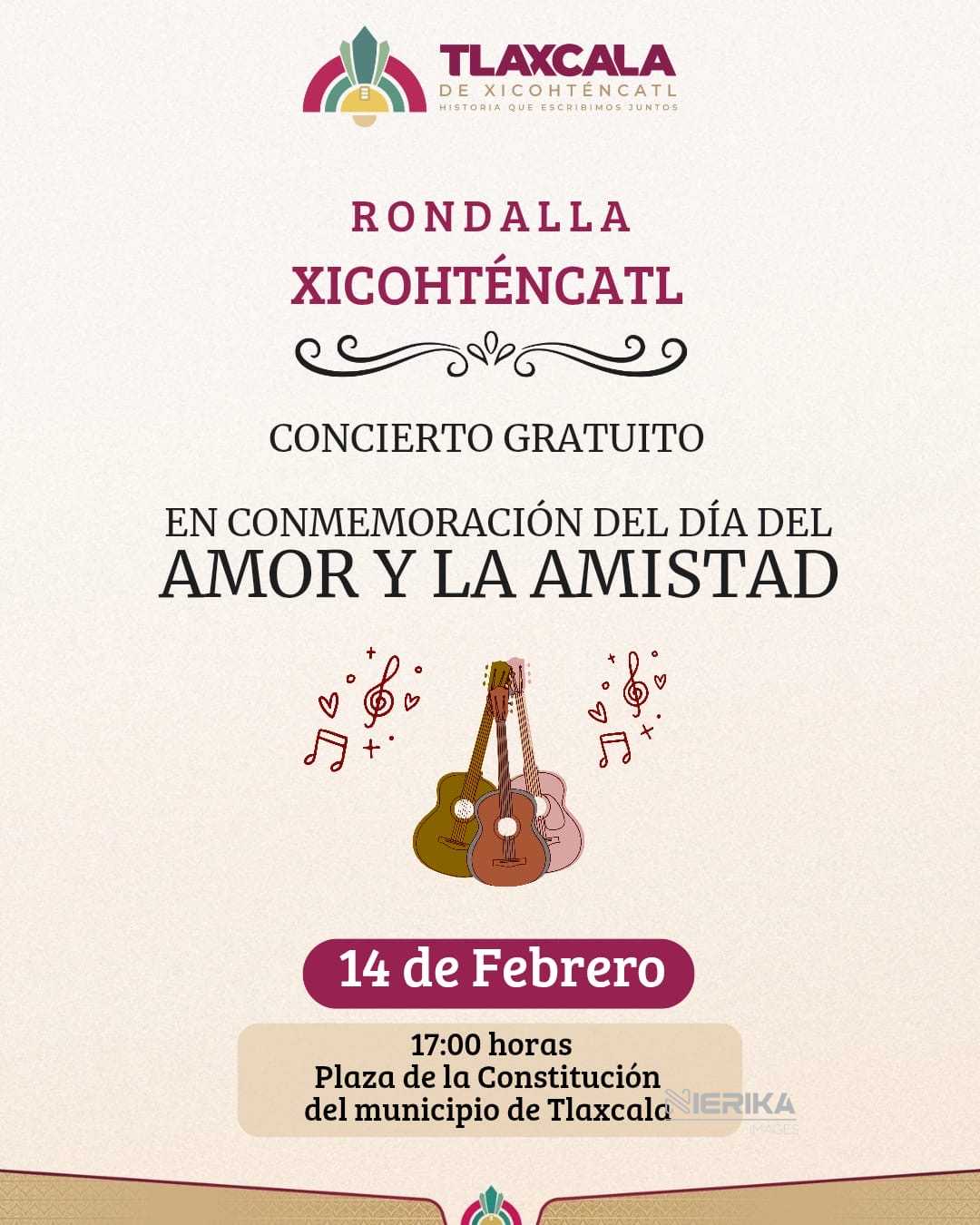 GOBIERNO DE ALFONSO SÁNCHEZ INVITA A CELEBRAR EL DÍA DEL AMOR Y LA AMISTAD CON CONCIERTO DE LA RONDALLA XICOHTÉNCATL