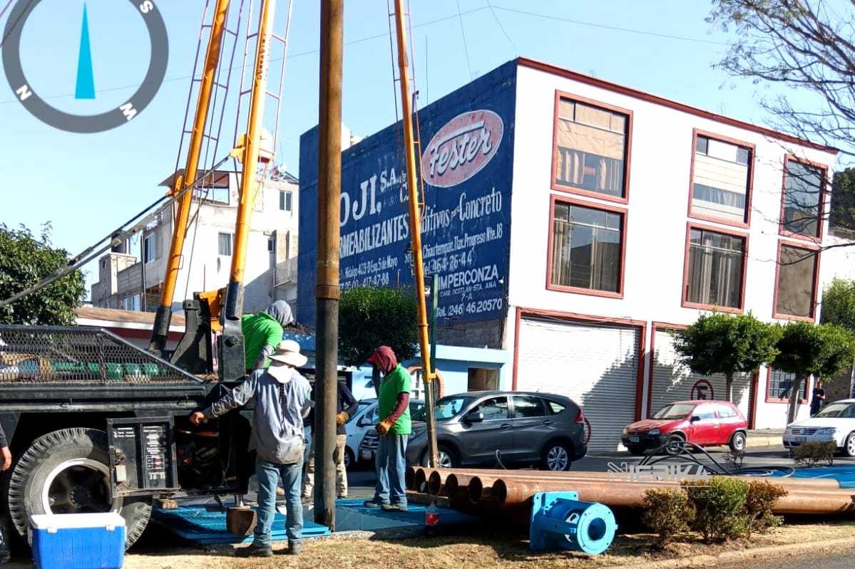 REPARA CAPAM EQUIPO DEL POZO MARIANO SÁNCHEZ Y RESTABLECE SERVICIO DE AGUA EN EL CENTRO DE TLAXCALA