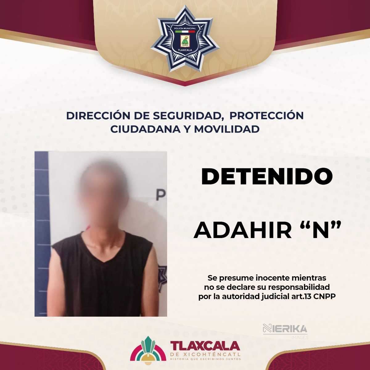 POLICÍA MUNICIPAL DE TLAXCALA ATIENDE REPORTES CIUDADANOS Y DETIENE A DOS PERSONAS POR ALTERAR EL ORDEN PÚBLICO