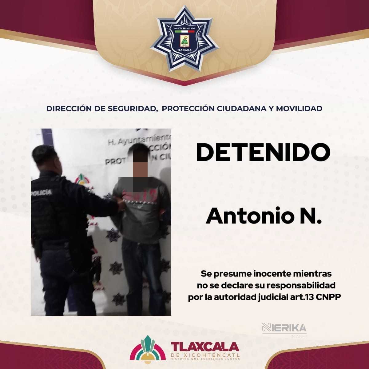 ELEMENTOS DE SEGURIDAD PÚBLICA DE LA CAPITAL DETIENEN A PRESUNTO ACOSADOR QUE ALTERABA EL ORDEN EN ACUITLAPILCO