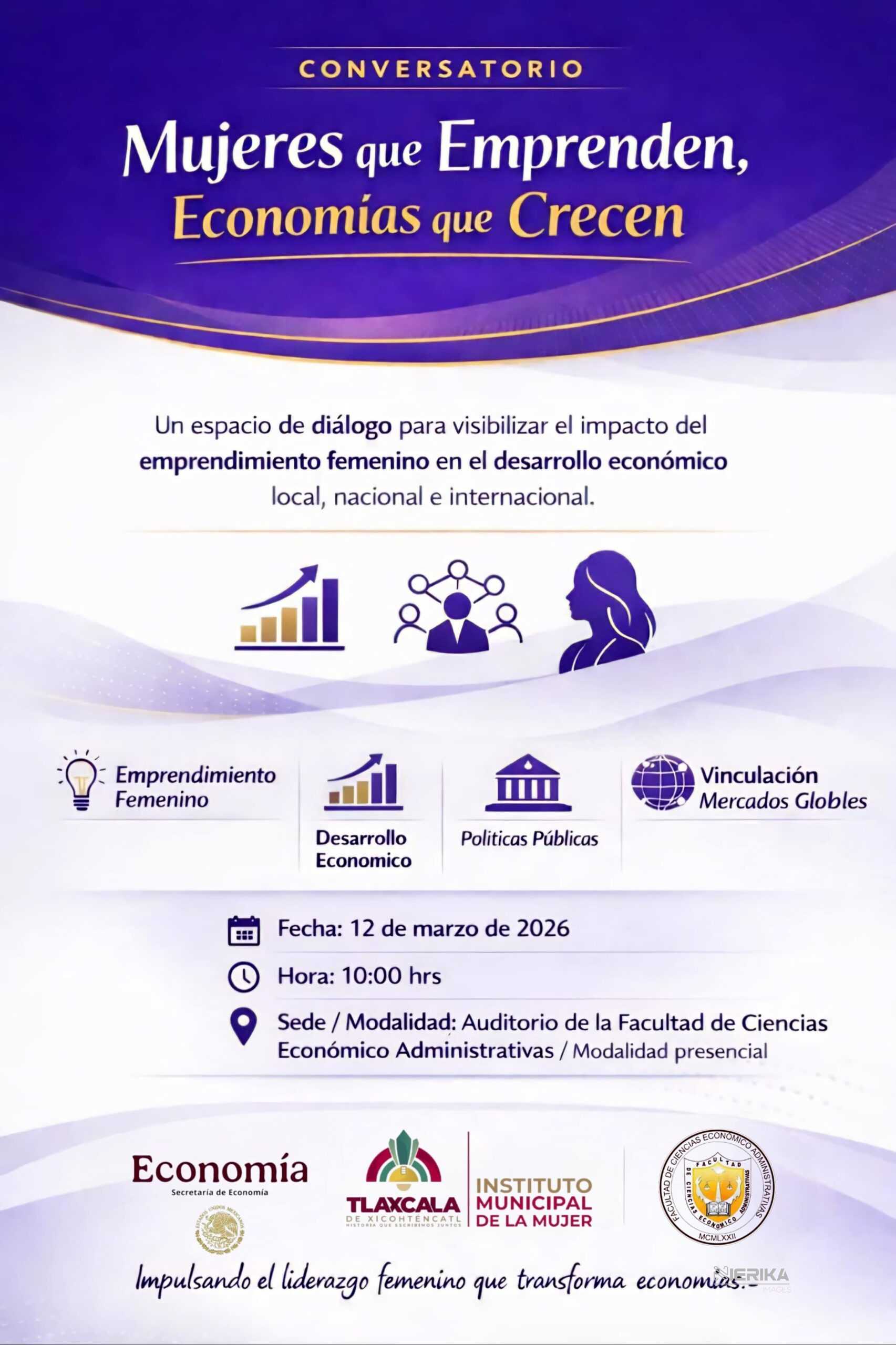 INVITA AYUNTAMIENTO DE TLAXCALA AL CONVERSATORIO “MUJERES QUE EMPRENDEN, ECONOMÍAS QUE CRECEN”