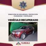 RECUPERA POLICÍA MUNICIPAL DE TLAXCALA VEHÍCULO DE ALTA GAMA CON REPORTE DE ROBO