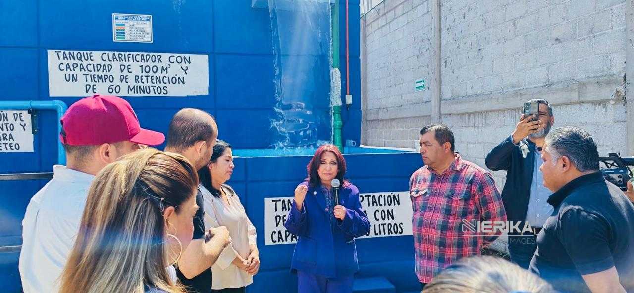 SUPERVISA GOBERNADORA PLANTA PRIVADA DE TRATAMIENTO EN LAVANDERÍA DE MEZCLILLA EN TEPETITLA