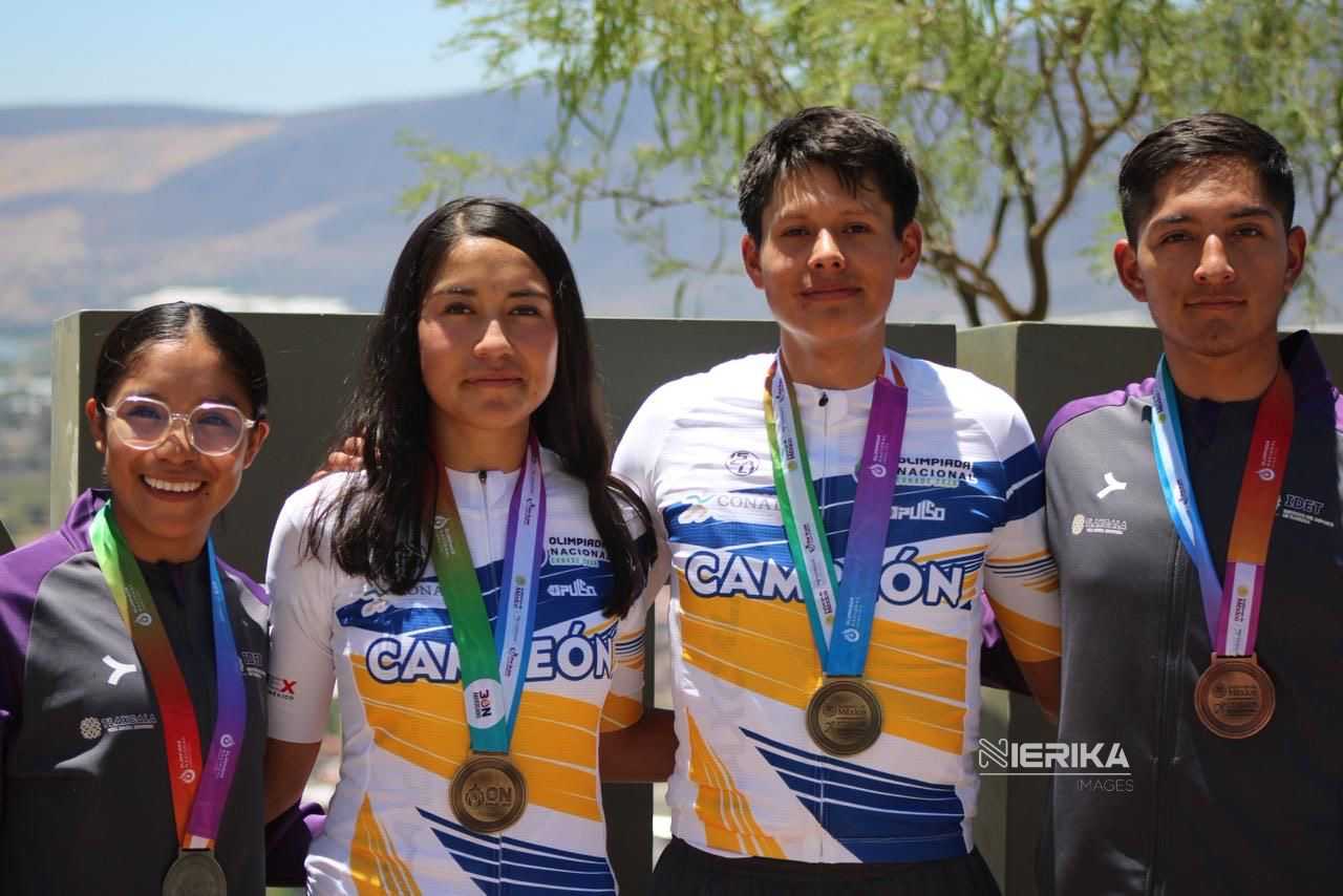 CUATRO MEDALLAS PARA TLAXCALA EN CICLISMO CONTRARRELOJ DE OLIMPIADA NACIONAL