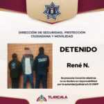 POLICÍA MUNICIPAL DE TLAXCALA APREHENDE A SUJETO CON ORDEN DE CAPTURA VIGENTE EN HIDALGO POR EL DELITO DE HOMICIDIO