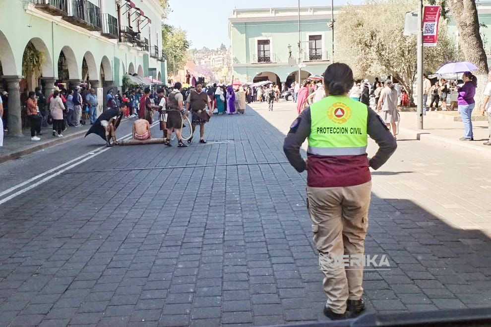 POLICÍA MUNICIPAL Y PROTECCIÓN CIVIL DE TLAXCALA REFUERZAN SEGURIDAD Y PREVENCIÓN EN VIERNES SANTO