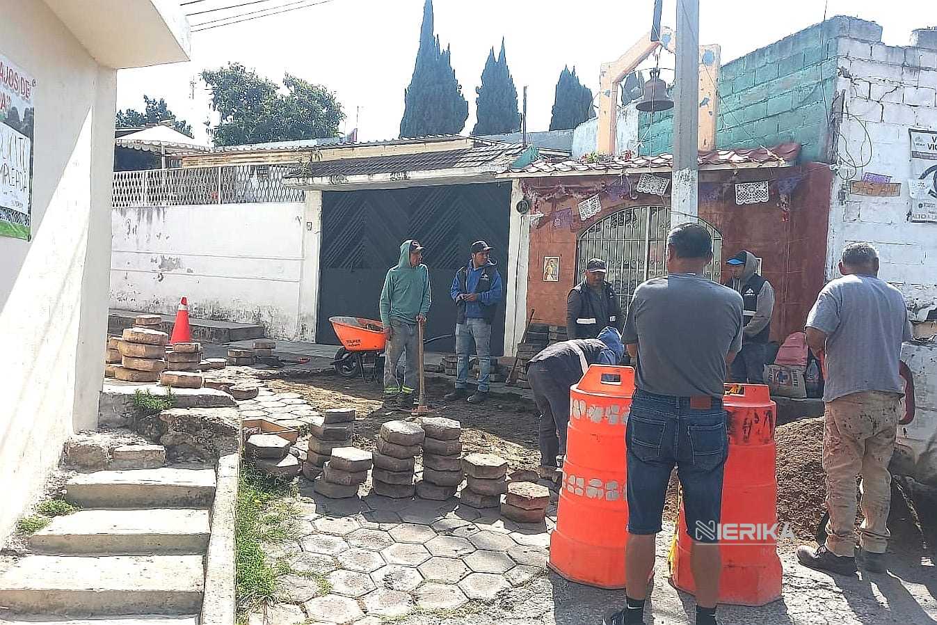 AYUNTAMIENTO DE TLAXCALA REALIZA TRABAJO INTEGRAL DE RENIVELACIÓN DE ADOQUINES EN OCOTLÁN