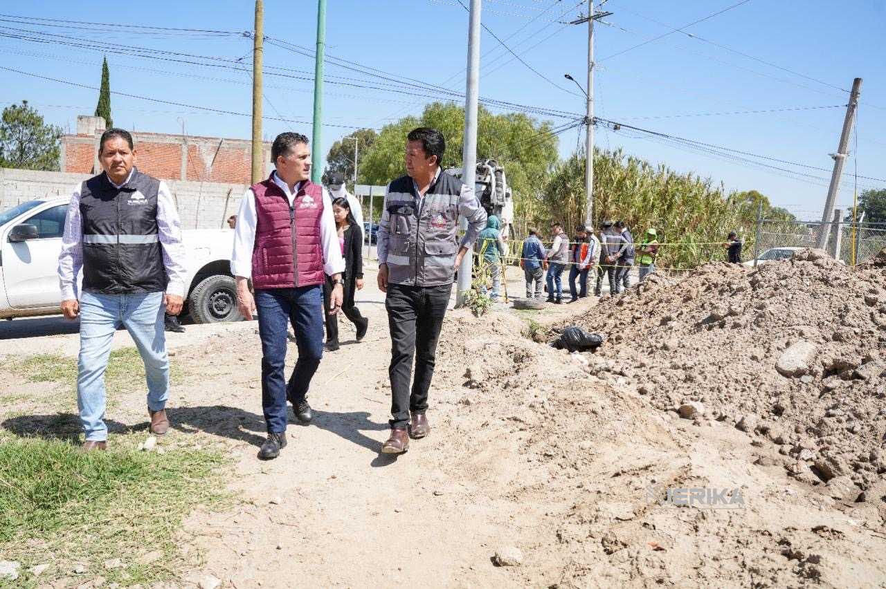 SUPERVISA ALFONSO SÁNCHEZ GARCÍA INICIO DE OBRA DE DRENAJE PARA BENEFICIO DE 40 MIL HABITANTES EN OCOTLÁN Y ATLAHAPA