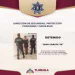 POLICÍA MUNICIPAL DE TLAXCALA DETIENE A SUJETO ARMADO EN SAN DIEGO METEPEC