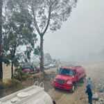 AUTORIDADES ESTATALES Y MUNICIPALES COMBATEN INCENDIO EN RELLENO SANITARIO DE NANACAMILPA