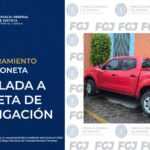 ASEGURA FGJE CAMIONETA VINCULADA A CARPETA DE INVESTIGACIÓN
