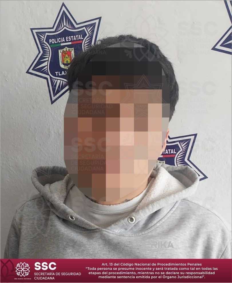Coordinación entre corporaciones logra detención de presunto ladrón en Apizaco.