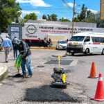 DIRECCIÓN DE OBRAS DEL AYUNTAMIENTO DE TLAXCALA REALIZA ACCIONES DE BACHEO EN TIZATLÁN