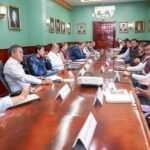 El alcalde de Tlaxcala, Carlos López Suárez, encabezó este lunes una reunión de trabajo con integrantes del gabinete