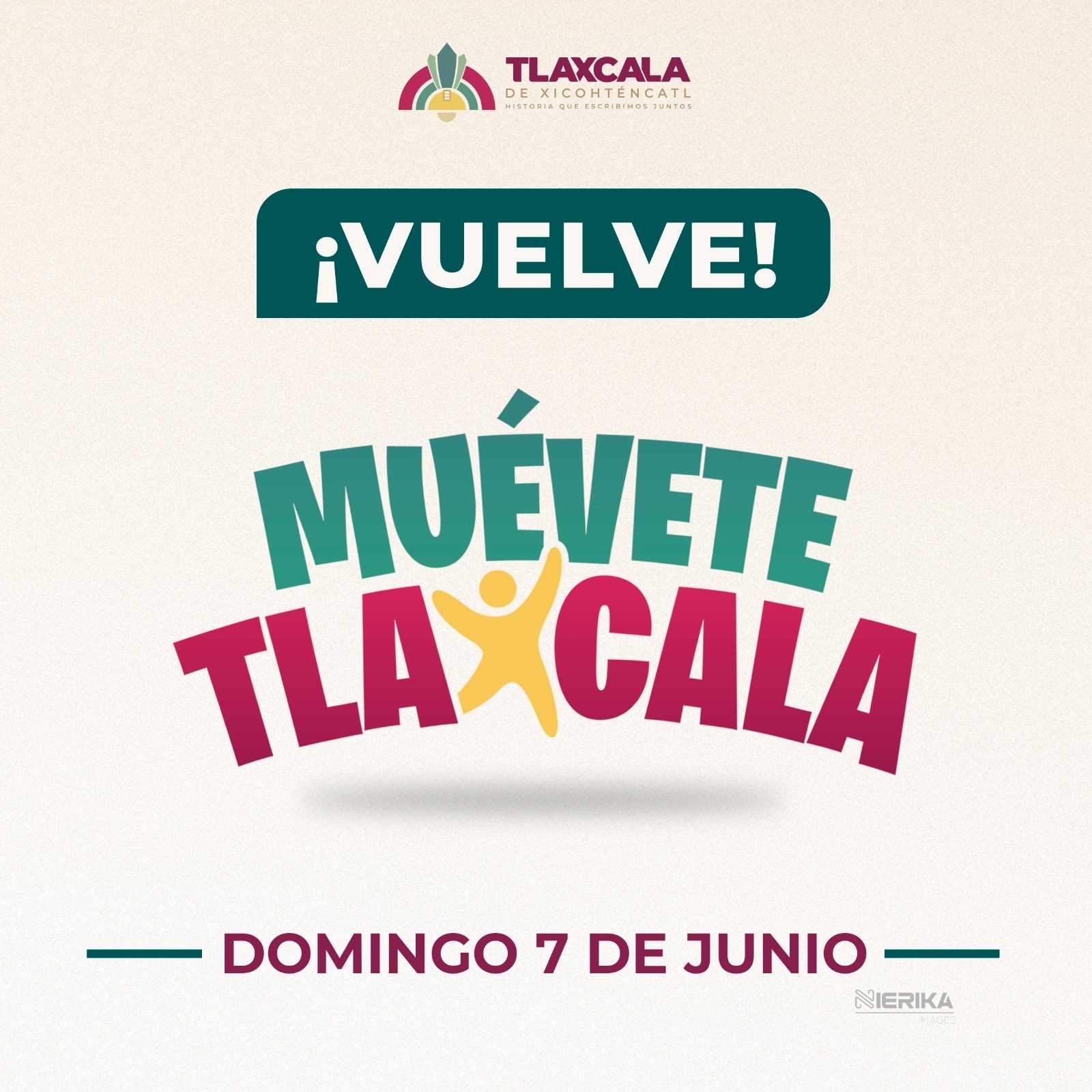 ESTE DOMINGO 7 DE JUNIO REGRESA “MUÉVETE TLAXCALA” CON ACTIVIDADES PARA TODA LA FAMILIA