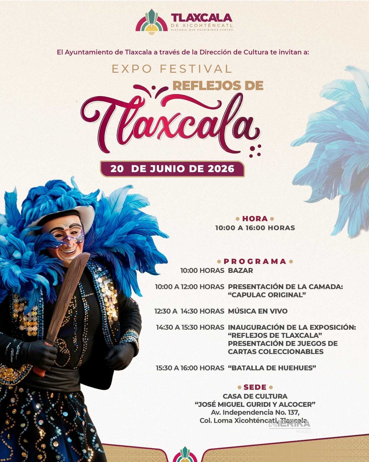 FORTALECE AYUNTAMIENTO DE TLAXCALA LA IDENTIDAD CULTURAL Y EL TALENTO LOCAL CON LA EXPO FESTIVAL “REFLEJOS DE TLAXCALA”