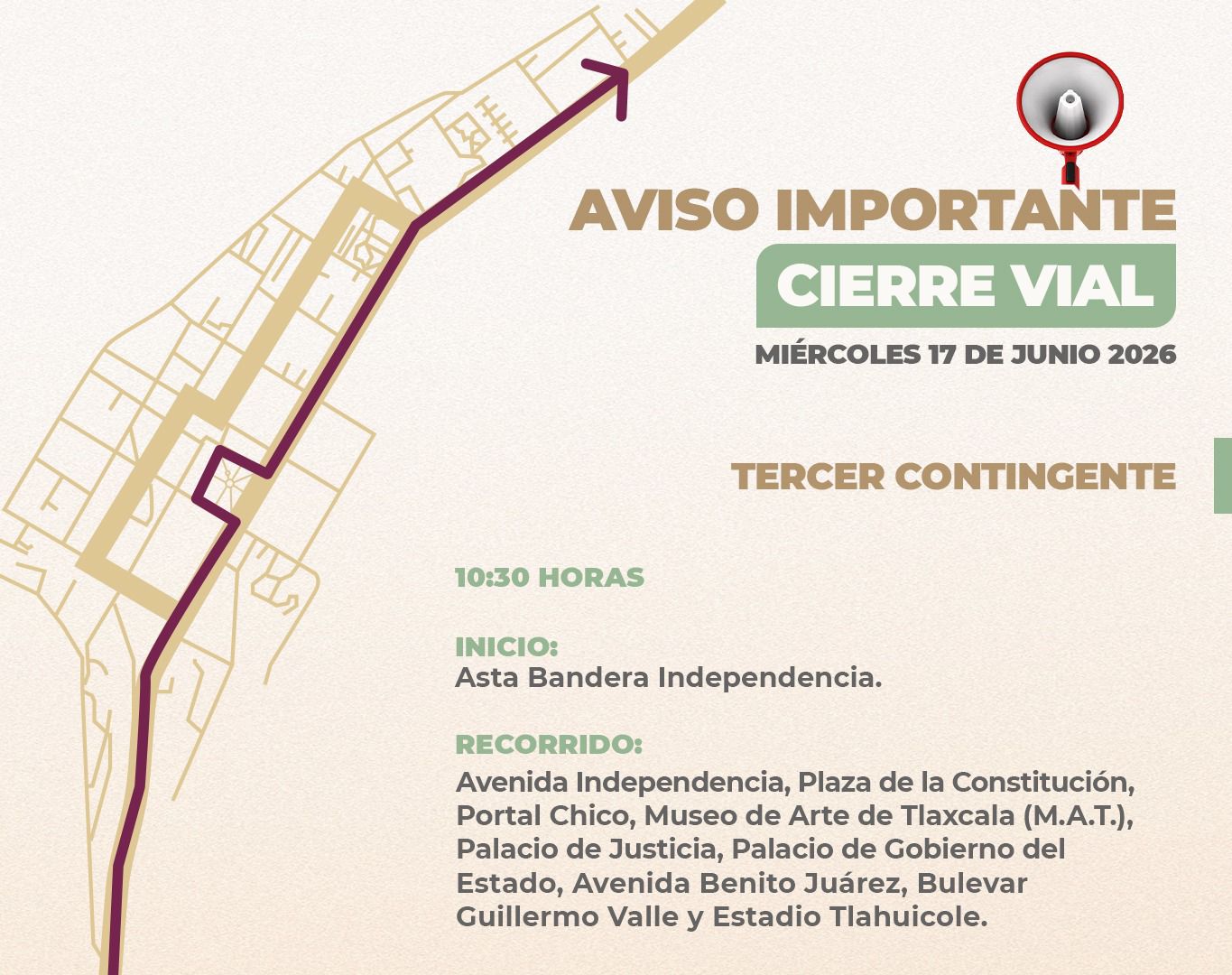 POLICÍA MUNICIPAL DE TLAXCALA IMPLEMENTARÁ DISPOSITIVO VIAL POR MOVILIZACIONES SOCIALES ESTE MIÉRCOLES